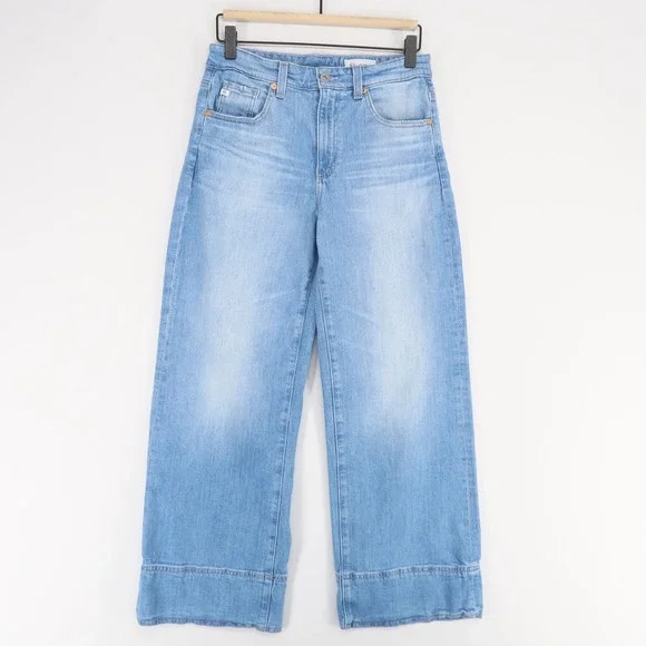 AG Adriano Goldschmied Light Blue Flare Jeans - Picture 1 of 13